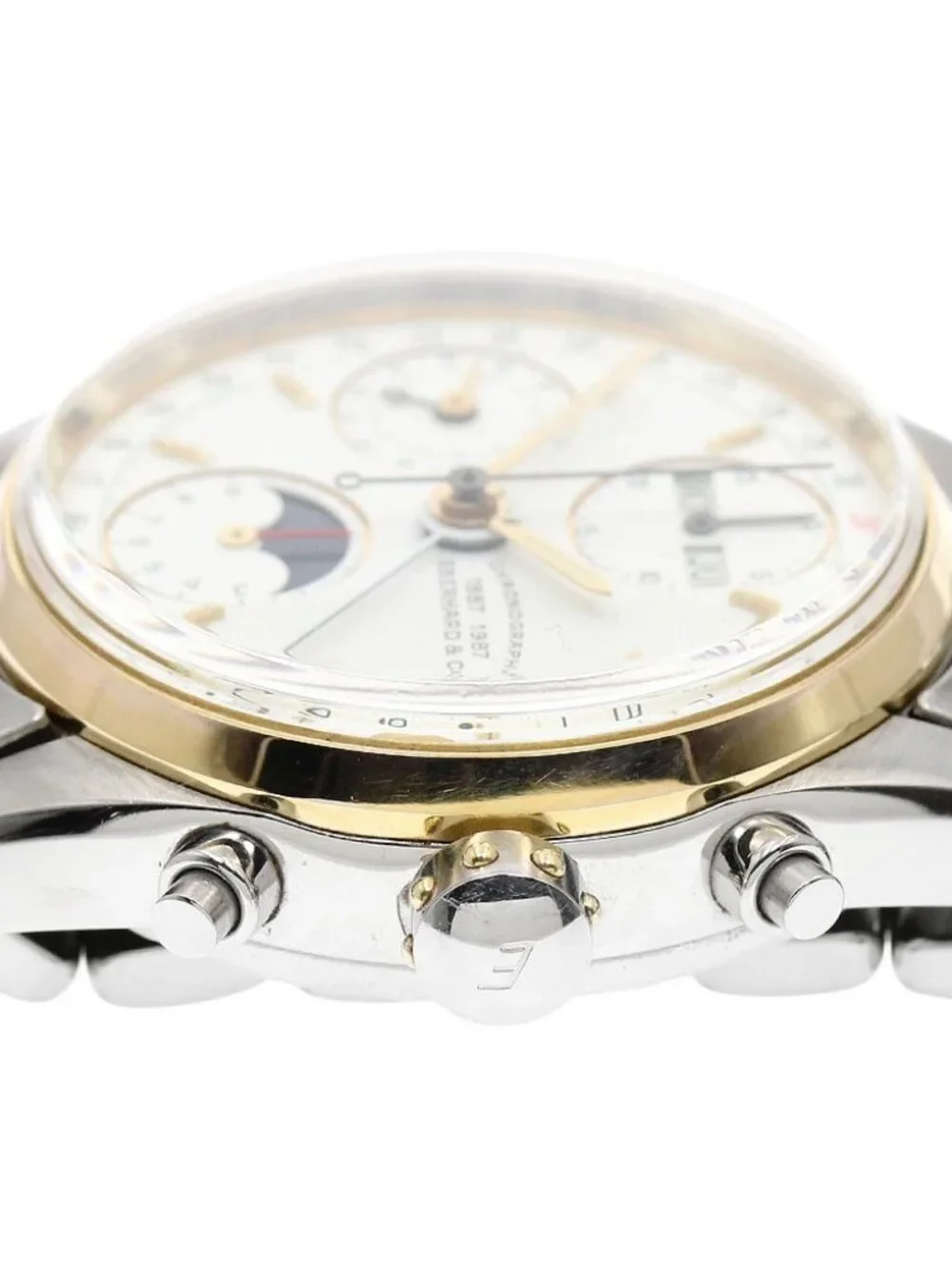 EBERHARD 32012 Triple calendar chronograph white Dial Automatic Men's_957191